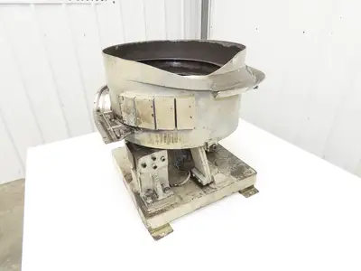 18" Vibratory Bowl Parts Feeder 115V Magnetic Coil Stainless 15/16" Wide Product