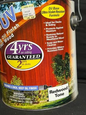 Flood CWF-UV Exterior Wood Finish - Redwood Tone, Oil-Based UV-Resistant, 1 Gallon