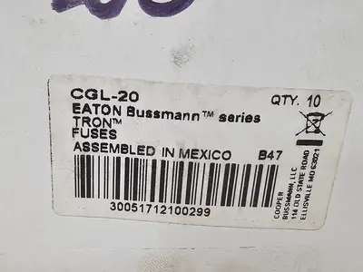 New | in-Stock BUSSMANN CGL-20 Misc Electrical & Power Parts British Columbia CA | Lenmark #1439011