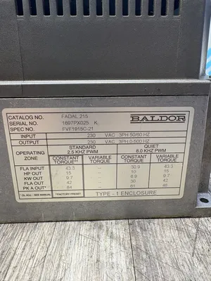 Baldor FADAL 215 Electrical/PLC/Automation | ESS Industrial Equipment Sales (8)