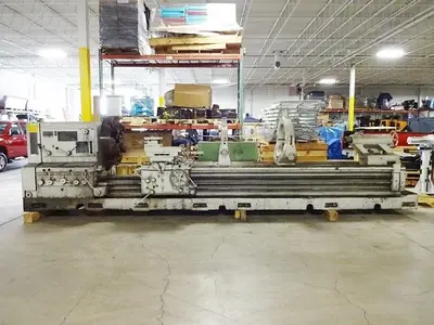 37"/50" X 210" MEUSER GEARED HEAD GAP BED ENGINE LATHE