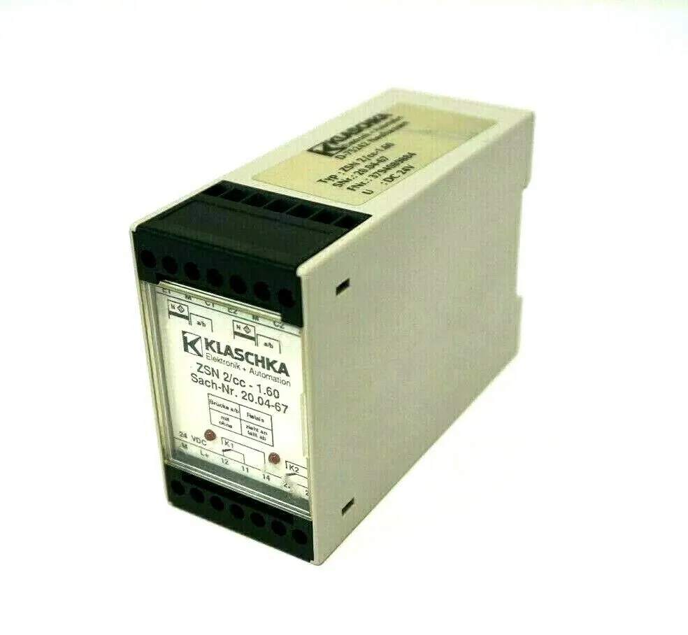 USED KLASCHKA ZSN-2/CC-1.60 TRANSISTOR RELAY ZSN2CC160