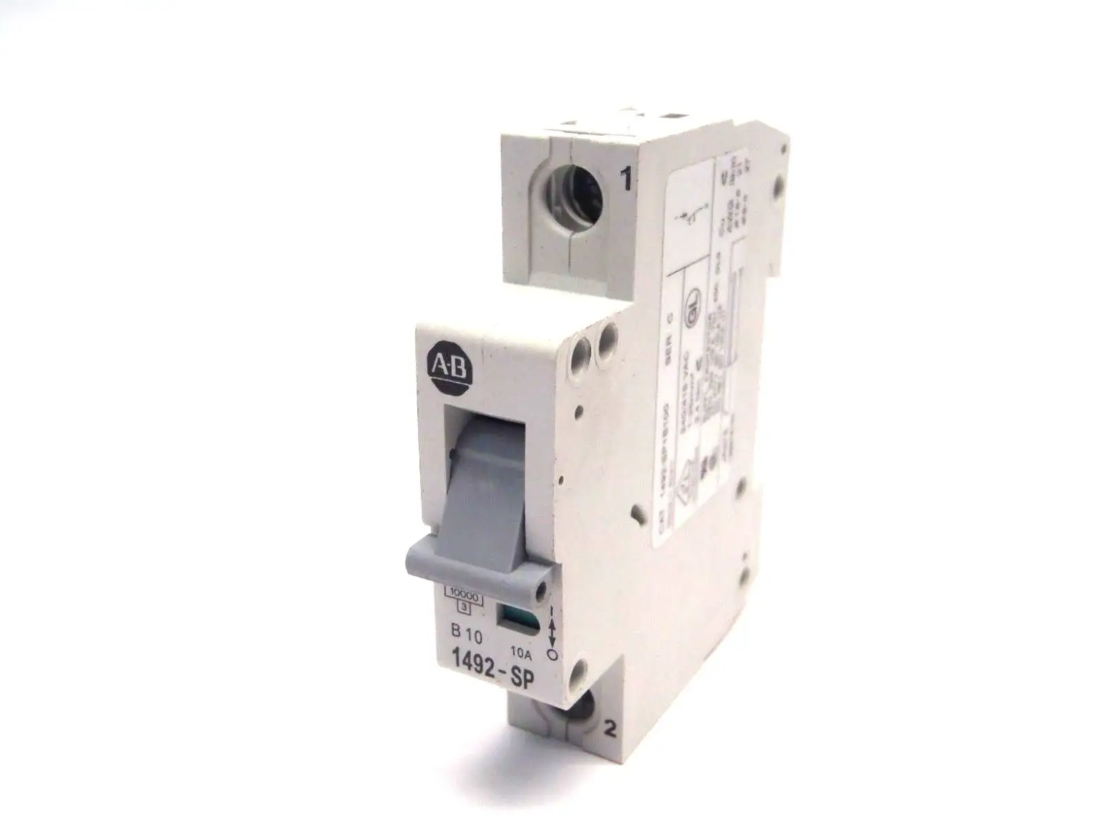 1492-SP1B100 | Allen Bradley  Ser C Miniature Circuit Breaker 10A 1P 277V - Used