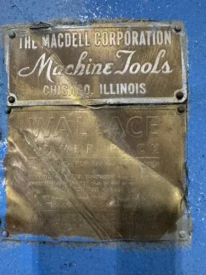 Used Wallace Hydraulic Tube Bender