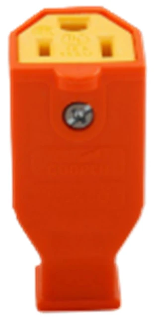 Eaton SA993O Straight Blade Connector, NEMA 5-15R, Orange [New]