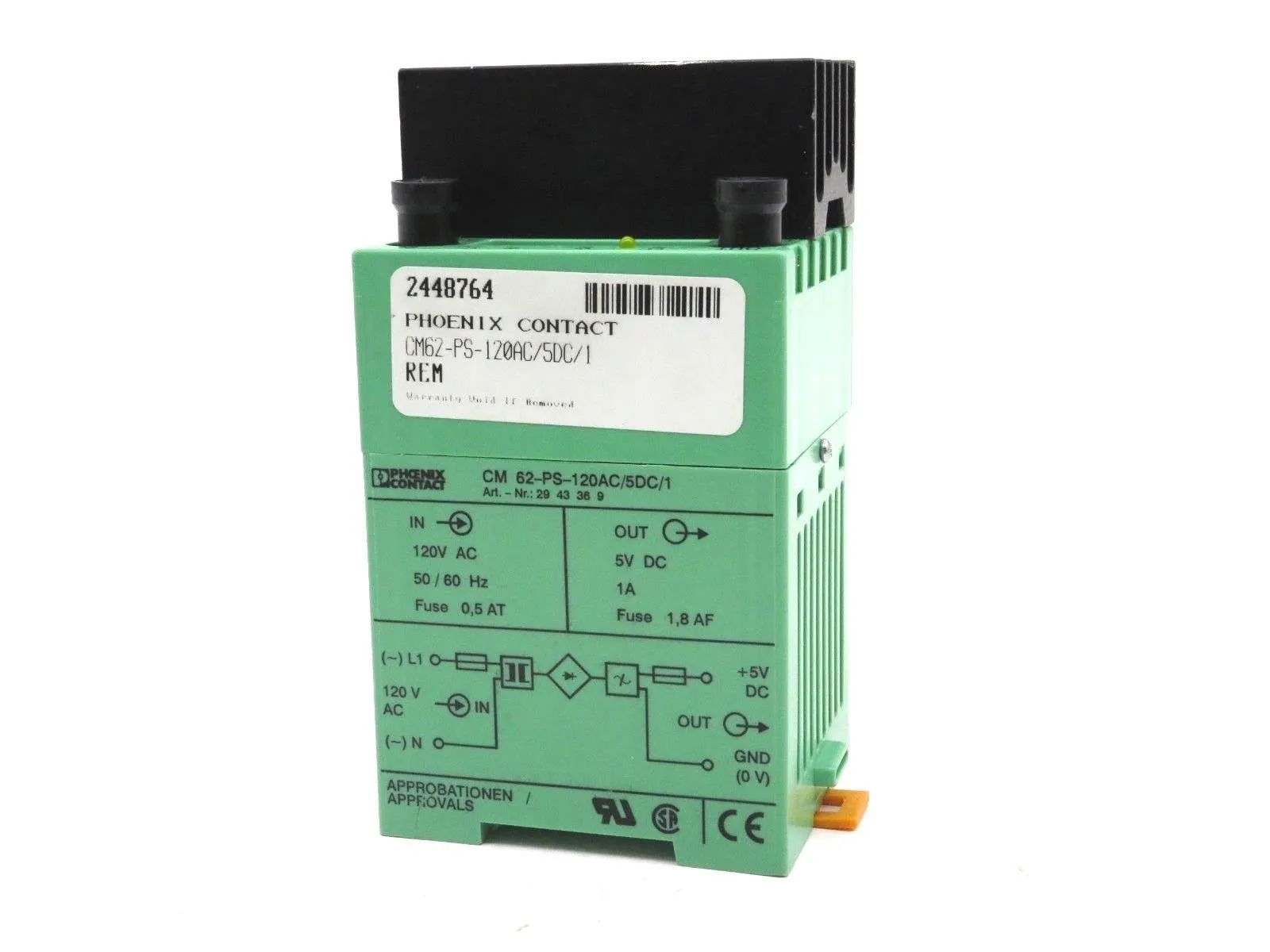 NEW PHOENIX CONTACT CM62-PS-120AC/5DC/1 POWER SUPPLY CM62PS120AC5DC1