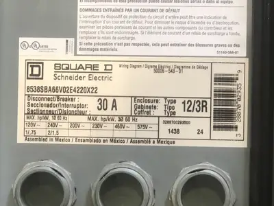 NEW SQUARE D 8538SBA66V02E4220X22