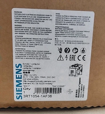 NEW Siemens 3RT1054-1AF36