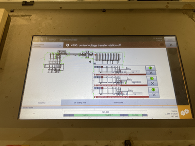 Weinig Optisaw System with Luxscan Combiscan and 3 Opticut 450 Quantum