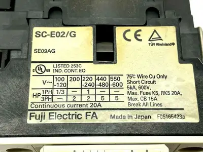 Used Fuji Electric SC-E02/G, SZ-A22/T PLC Contactors Michigan US | Maverick Industrial Sales #1399864
