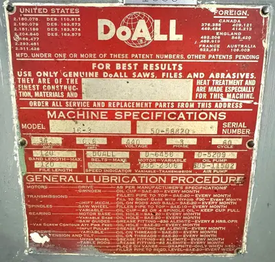USED DOALL 16-3