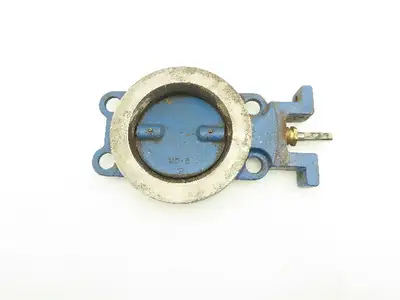 5" Wafer Style Butterfly Valve Cast Iron Disc Metal Seat No Handle