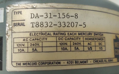 USED Mercoid DA-31-156-8
