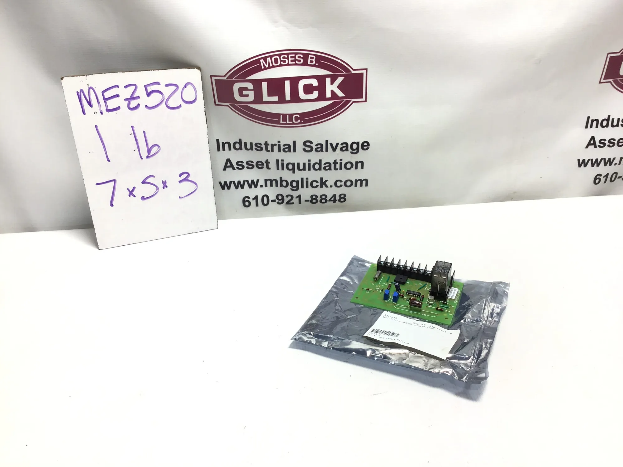 X314613 Sensor Current Assy PC Board PLC/Add-On Board