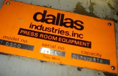 USED DALLAS INDUSTRIES D-500