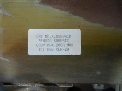 USED 600 Volt 200 Amp Enclosed Line Reactor by Trans Coil Inc KLR200APT5 KLR200ACB