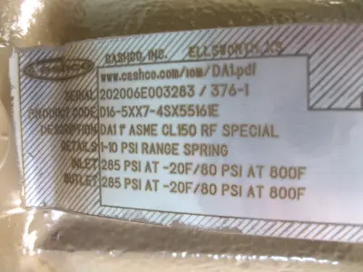 NEW Cashco D16-5XX7-4SX55161E