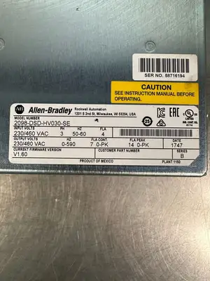Allen Bradley 2098-DSD-HV030-SE /B 230/460Vac Ultra3000 (7.5.1)