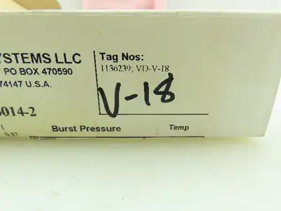 BS&B Safety Systems 1136239; VD-V-18 Rupture Disk 2" Type SKR 142 PSIG @ 72°F
