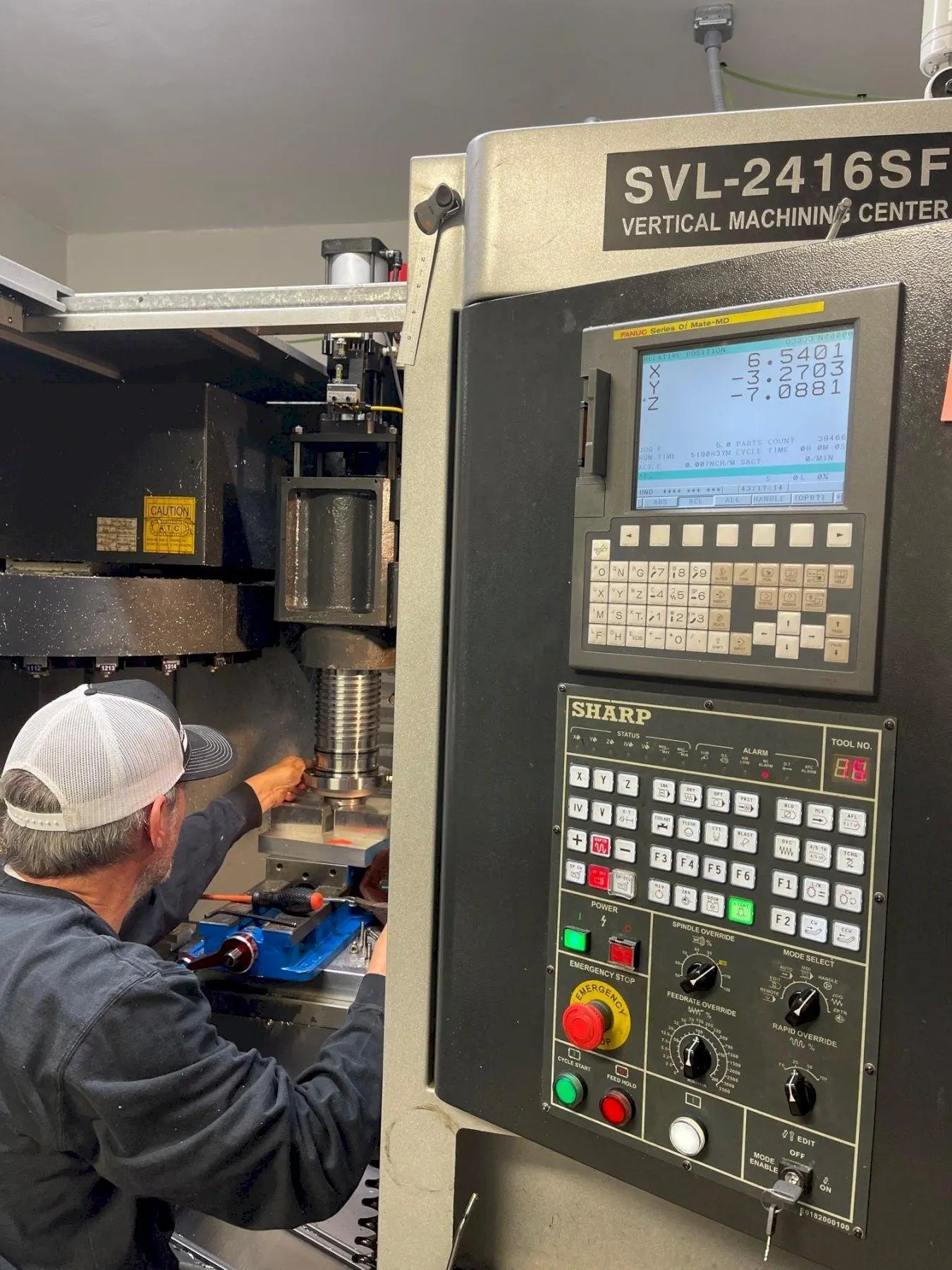 USED 2016 SHARP SVL-2416SF CNC VERTICAL MACHINING CENTER