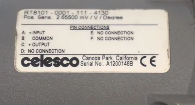 NEW CELESCO RT8101-0001-111-4130 ENCODER 2.65500 MV, RT810100011114130
