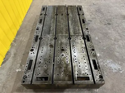 48" X 92" X 12" T-SLOTTED LAYOUT RISER TABLE / FLOOR PLATE: STOCK #19754