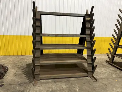 A-FRAME HEAVY DUTY STORAGE RACK, FOR BAR STOCK / PRESS BRAKE DIES & MORE: YOBRO #24014
