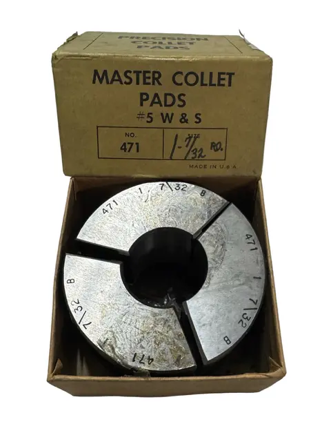 1-7/32 Round #5 W&S Master Precision Collet Pad USA Made