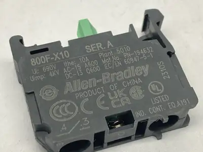 | Allen Bradley 800F-X10 Ser A Contact Block 22.5mm LOT OF 2 - New – Open box