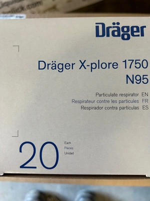 Pallet Drager X-plore 1750 N95 Particulate Respirator Mask, 10,800, pcs Wrapped