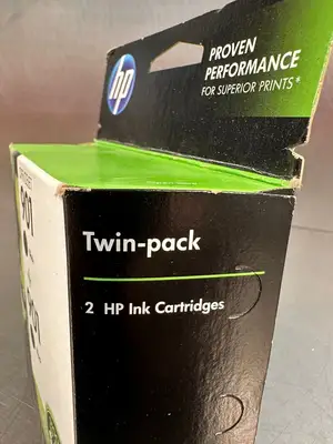Hp 901 Black Printer Ink Cartridge Twin Pack Genuine NEW CZ075FN (5.4.1)