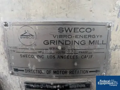 USED SWECO DM-3L Sweco Vibro Mill