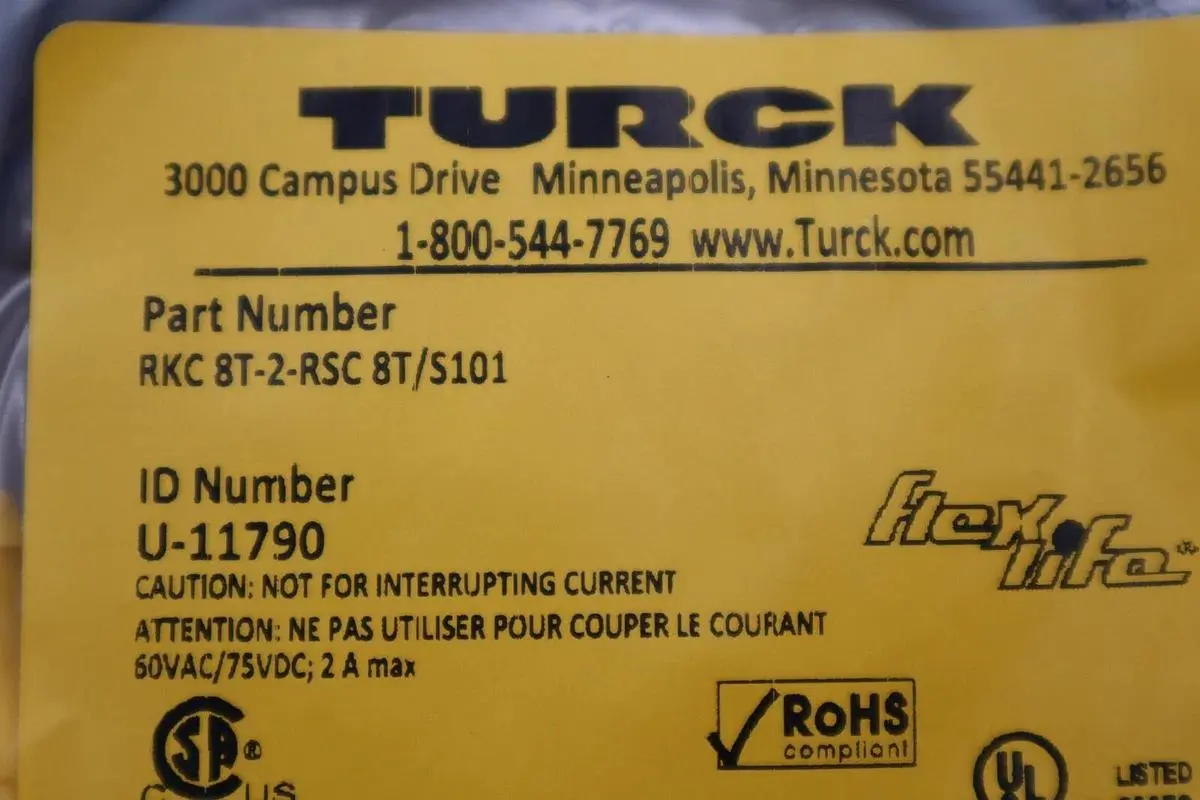 NEW TURCK RKC 8T-2-RSC 8T/S101 / RKC8T2RSC8TS101 STOCK L-159A
