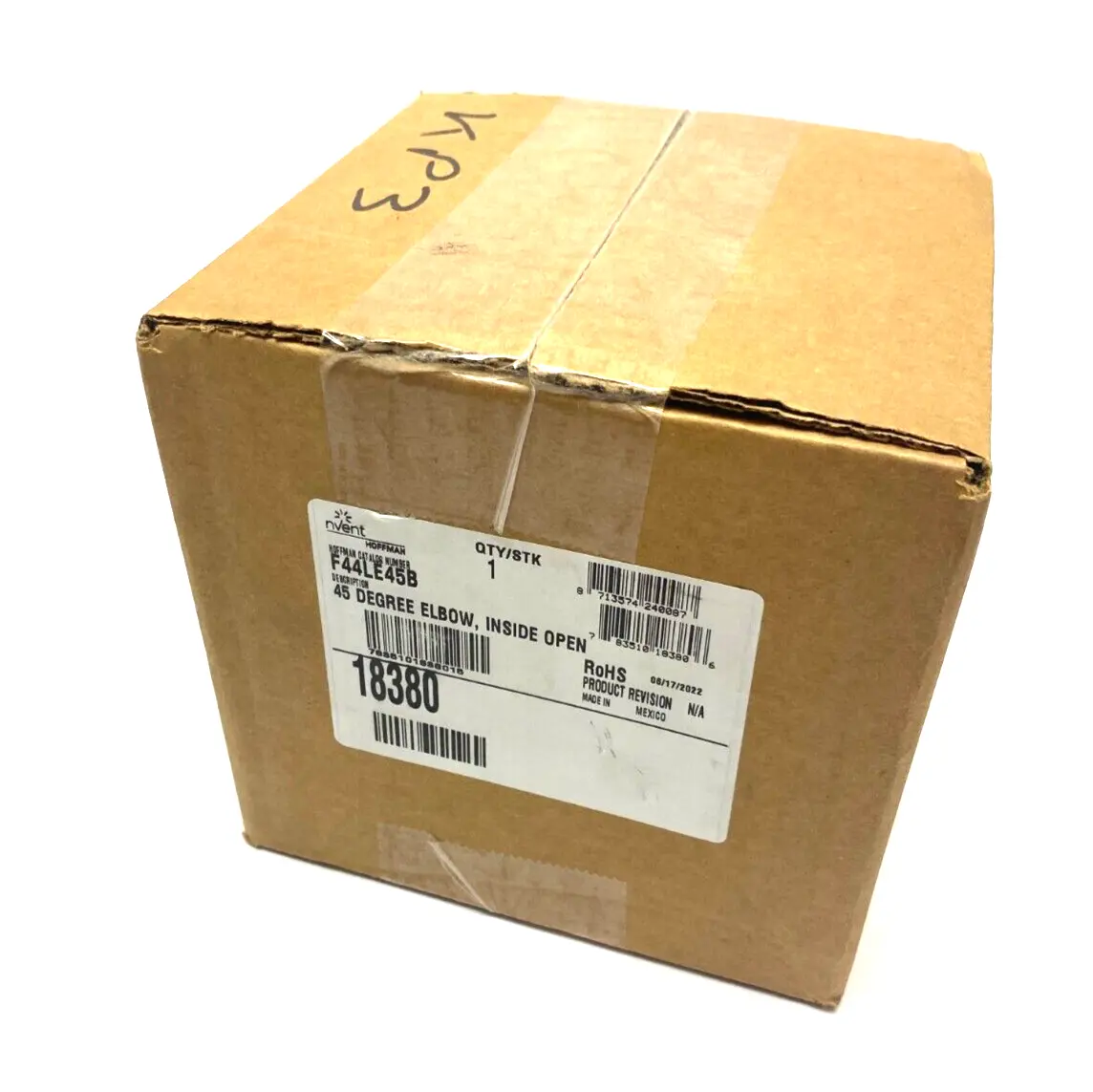 New | in-Stock Hoffman nVent 45 Degree Elbow Lay-In Wireway, Inside Open Gray Steel Electrical Fittings Michigan US | Maverick Industrial Sales #1398202