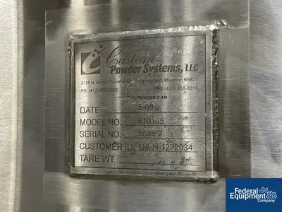 USED Custom Powder Systems 50 Cu Ft Custom Powder Systems Bin, S/S