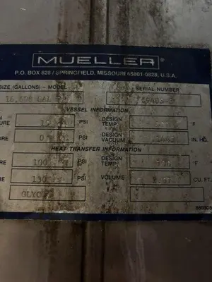 USED 2008 MUELLER 16,600 GALLON