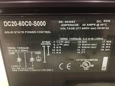 USED WATLOW DC20-60C0-S000