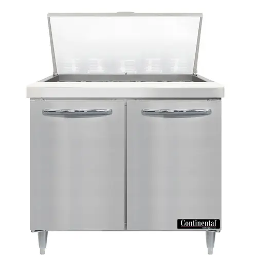 Continental D36N15M 36" Designer Line Sandwich/salad Prep Table W/ Refrigerated Base, 115v