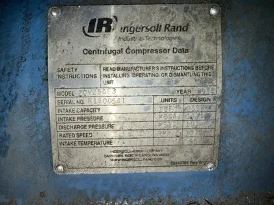 500 HP INGERSOLL RAND CENTAC CENTRIFUGAL AIR COMPRESSOR: YOBRO #24733