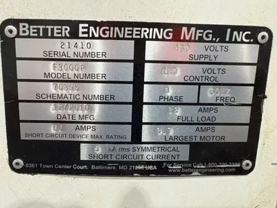 BETTER ENGINEERING MODEL F-3000P CABIENT-TYPE TURNTABLE PARTS WASHER: YOBRO #24668