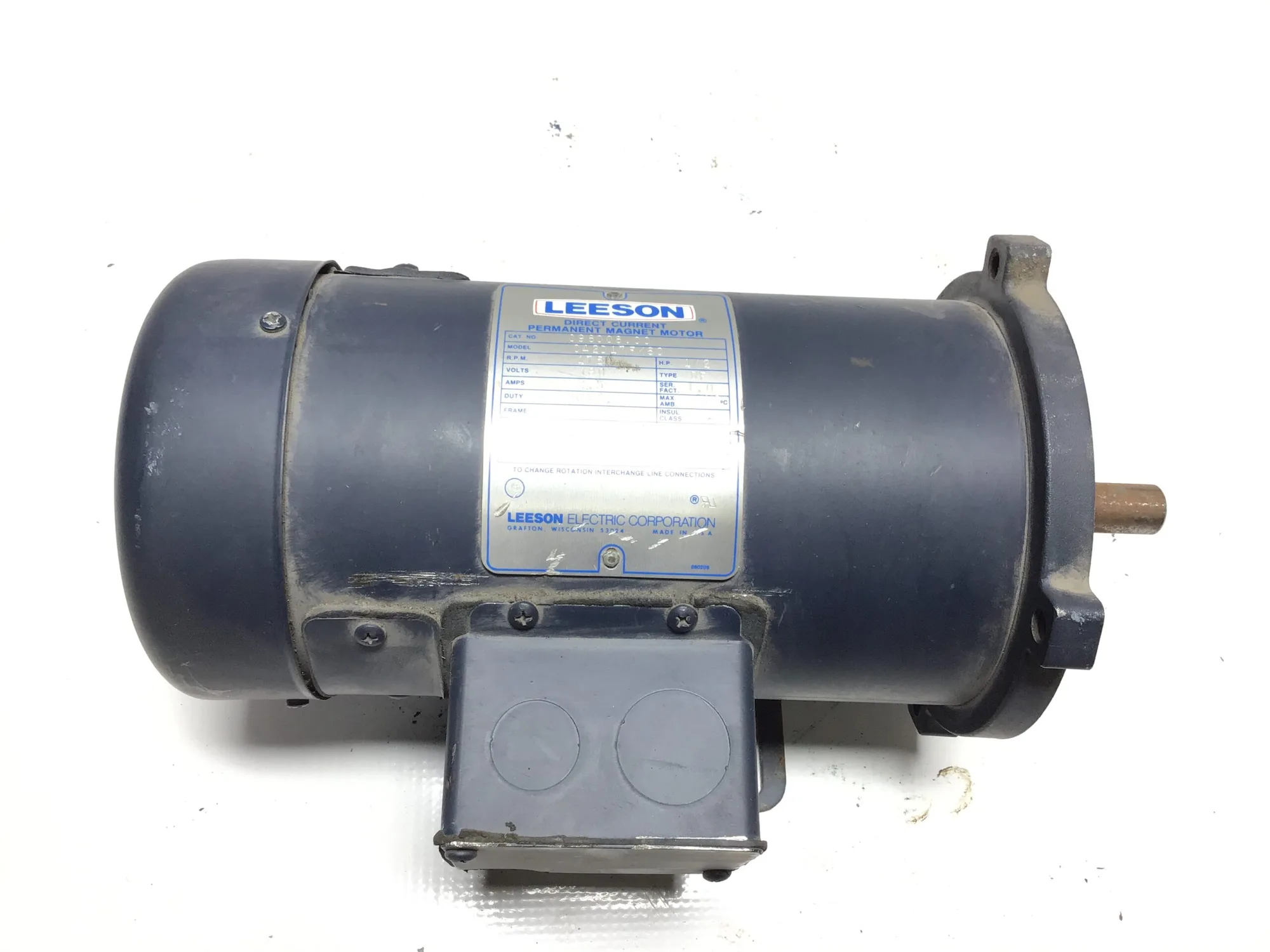 LEESON 042D17FK60 Direct Current Permanent Magnet Motor 1/2HP