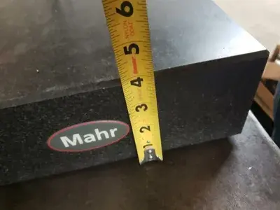 MAHR LARGE GRANITE COMPARATOR STAND MARSTAND 821 NG (WORKING RANGE 0-430 MM, TABLE 400X300MM)