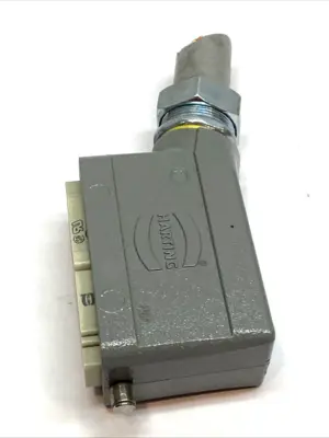 USED HARTING SIDE ENTRY HOOD M25 W/ 09330162601 INSERT CONNECTOR INDUSTRIAL