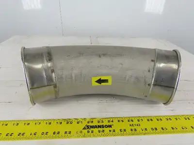 6" Stainless Steel 45° Elbow Rolled Ends Quick Connect