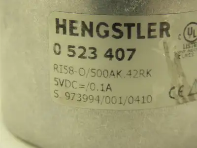 Hengstler 0 523 407 Incremental Optical Encoder 500PPR  RI58-O/500AK.42RK