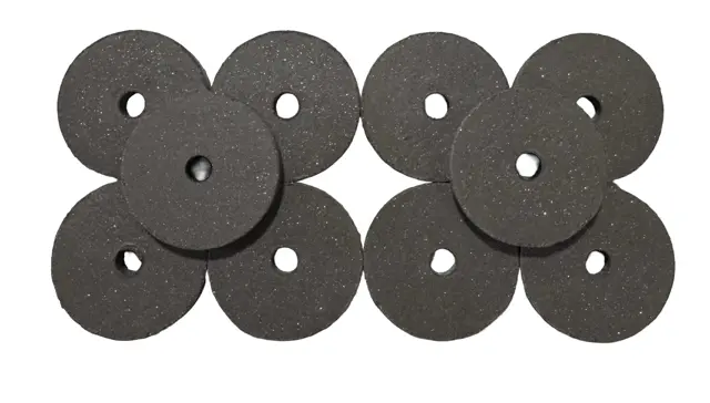 Cratex 1-1/2" x 1/4" x 1/4" Resin Bonded Rubber Wheel (Medium Grit) 10 Pack