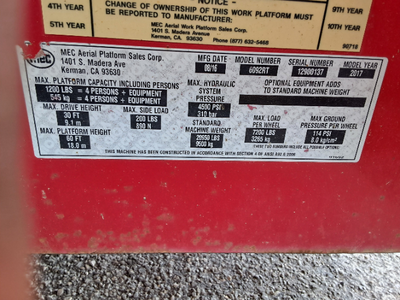 USED 2017 MEC 6092RT