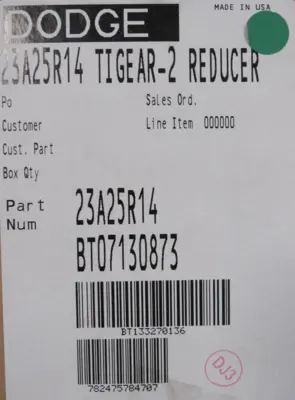 NEW DODGE 23A25R14 REDUCER 25:1