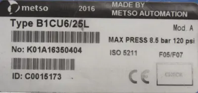 NEW METSO RECA03CJJSTA CONTROL VALVE QX2VB02SDM B1CU6/25L