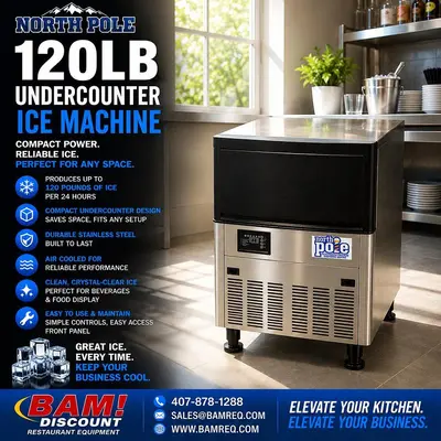 New | in-Stock NORTH POLE _UNKNOWN_ Ice Machines Florida US | BAM Discount Restaurant Equipment #1283799